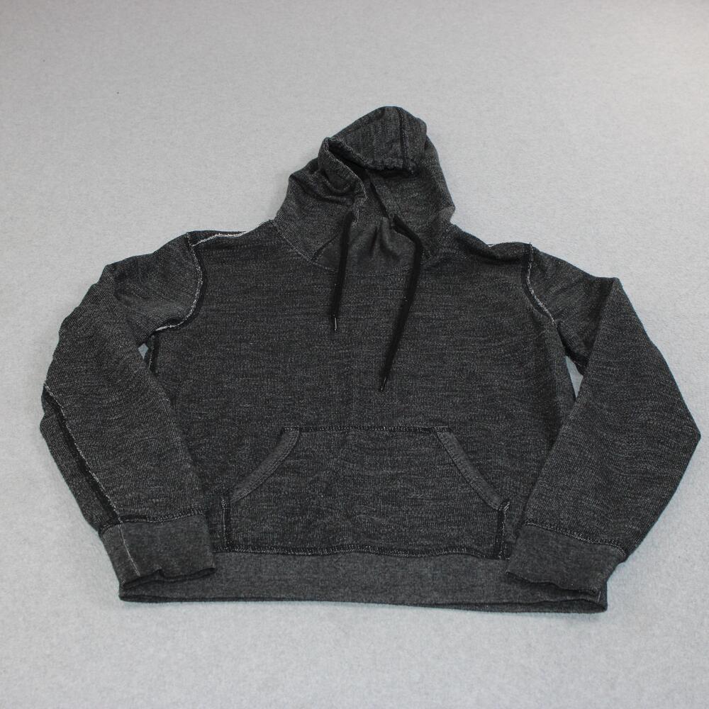 T By Alexander Wang Hoodie Women Medium Gray Knit Raglan Pullover Pocket Casual